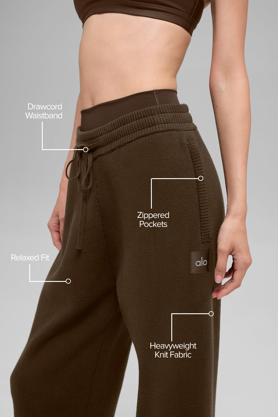 Scholar Straight Leg Sweatpant - Espresso image 2