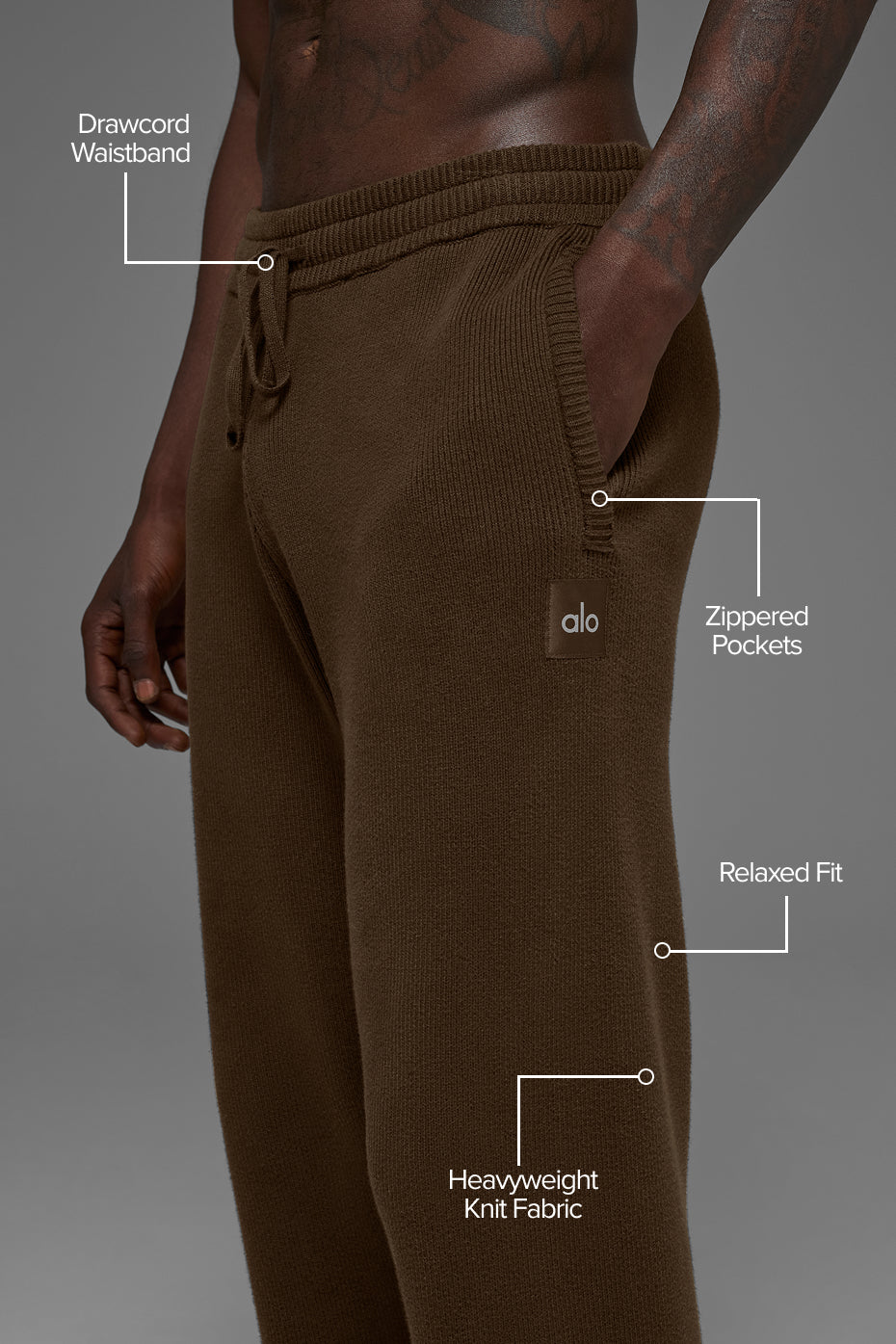 Scholar Straight Leg Sweatpant - Espresso image 2