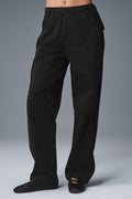 Edition Sueded Straight Leg Pant - Black image 1