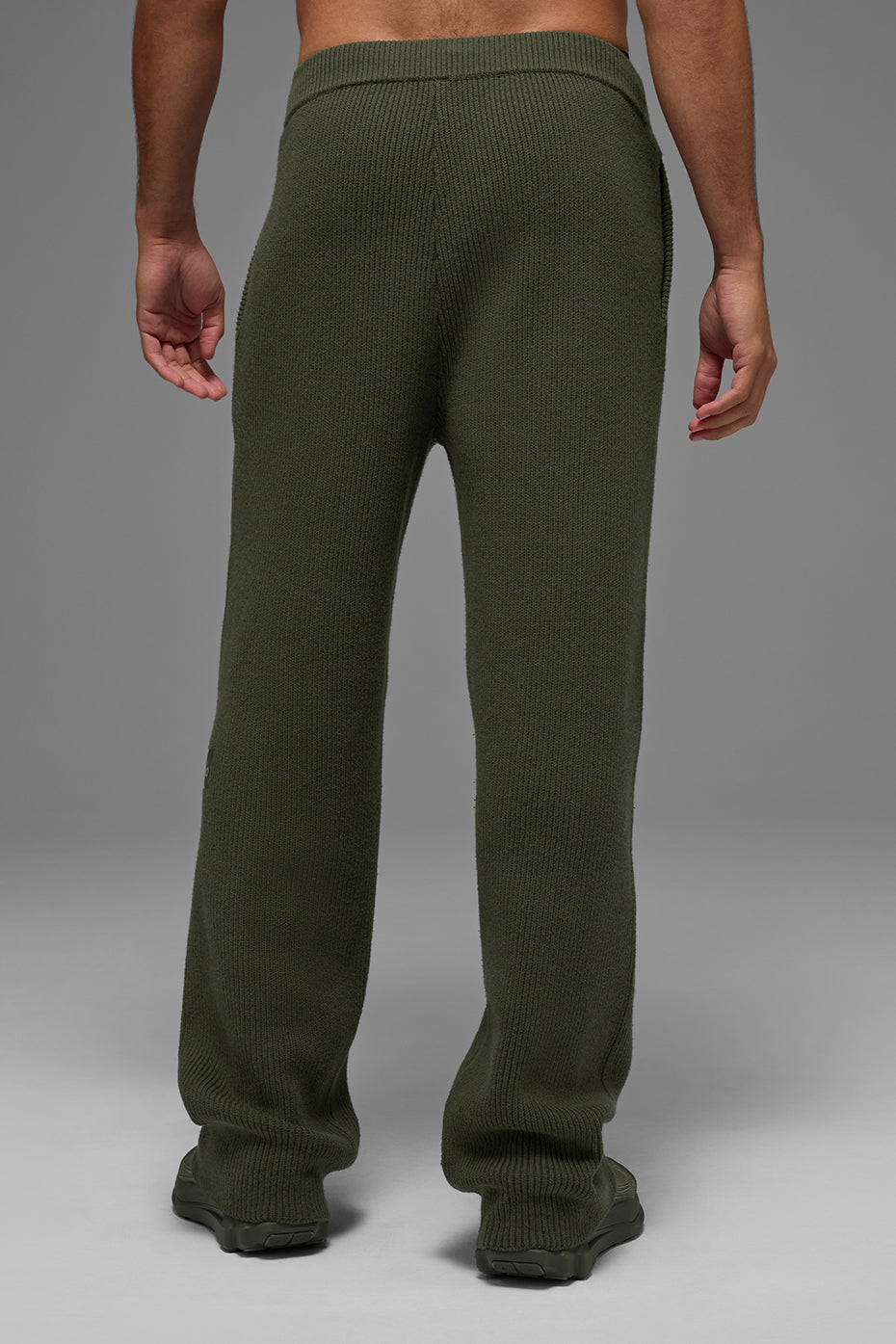 Domain Rib Knit Sweatpant - Green Olive image 4