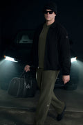 Domain Rib Knit Sweatpant - Green Olive image 1
