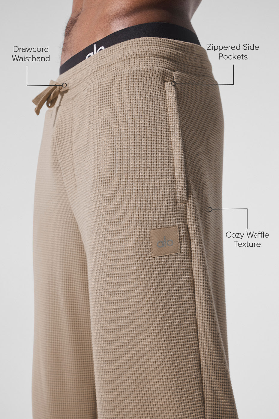 Elevate Waffle Straight Leg Pant - Gravel image 2