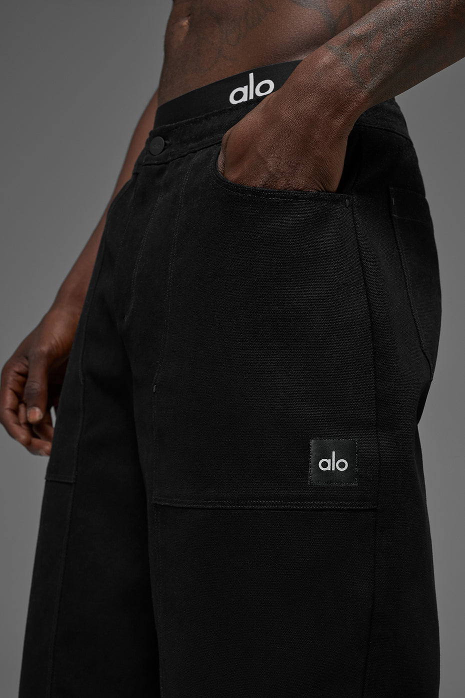 Cotton Canvas Carpenter Pant - Black image 4