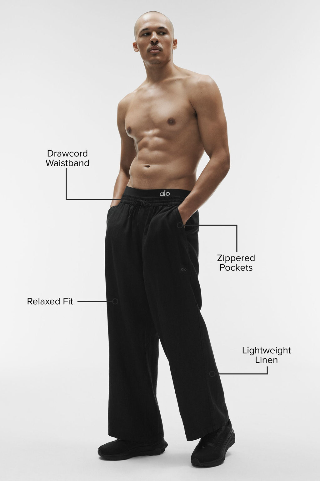 Linen Days Straight Leg Pant - Black image 2