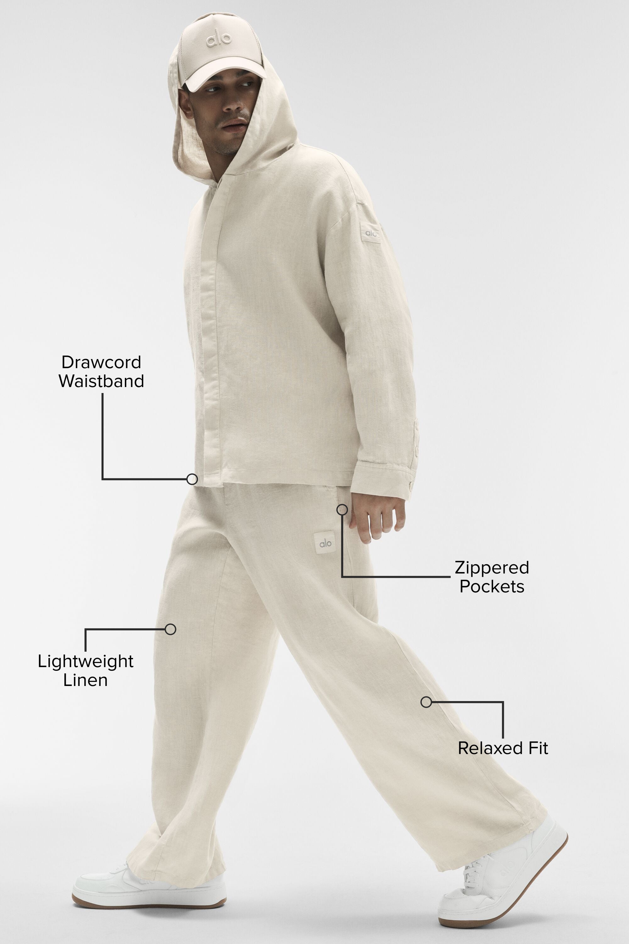 Linen Days Straight Leg Pant - Bone image 2