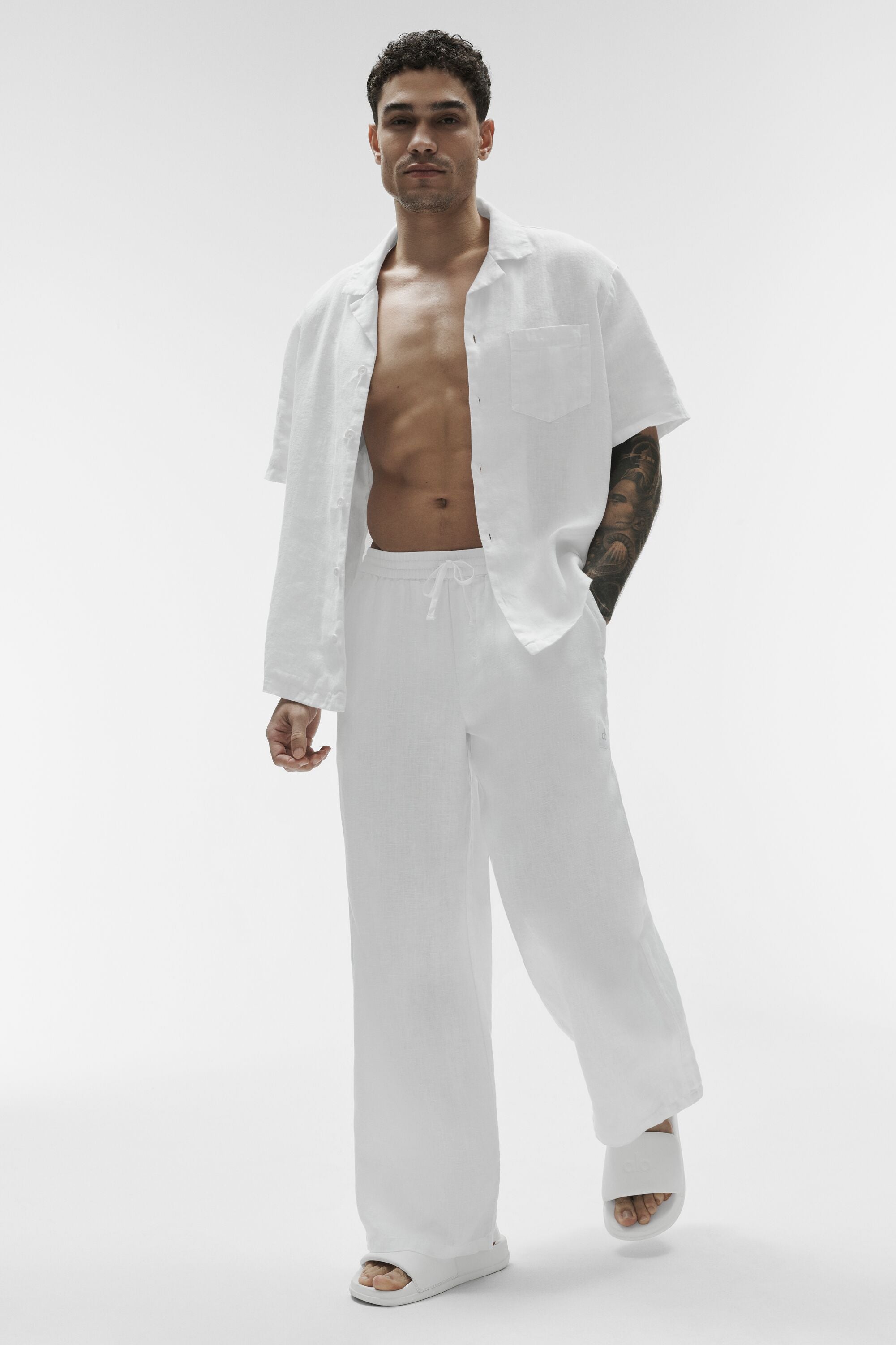 Linen Days Straight Leg Pant - White image 5