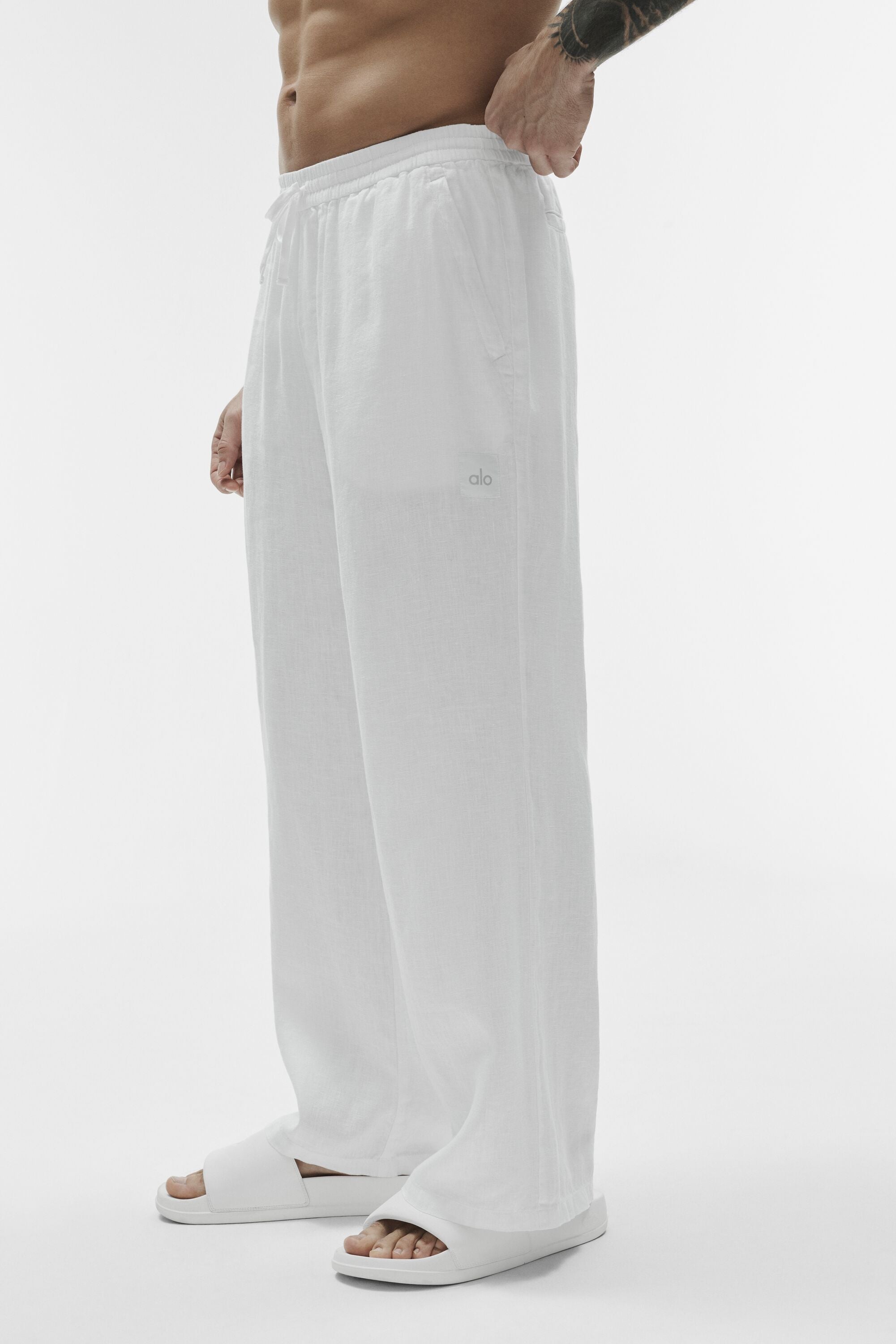 Linen Days Straight Leg Pant - White image 3