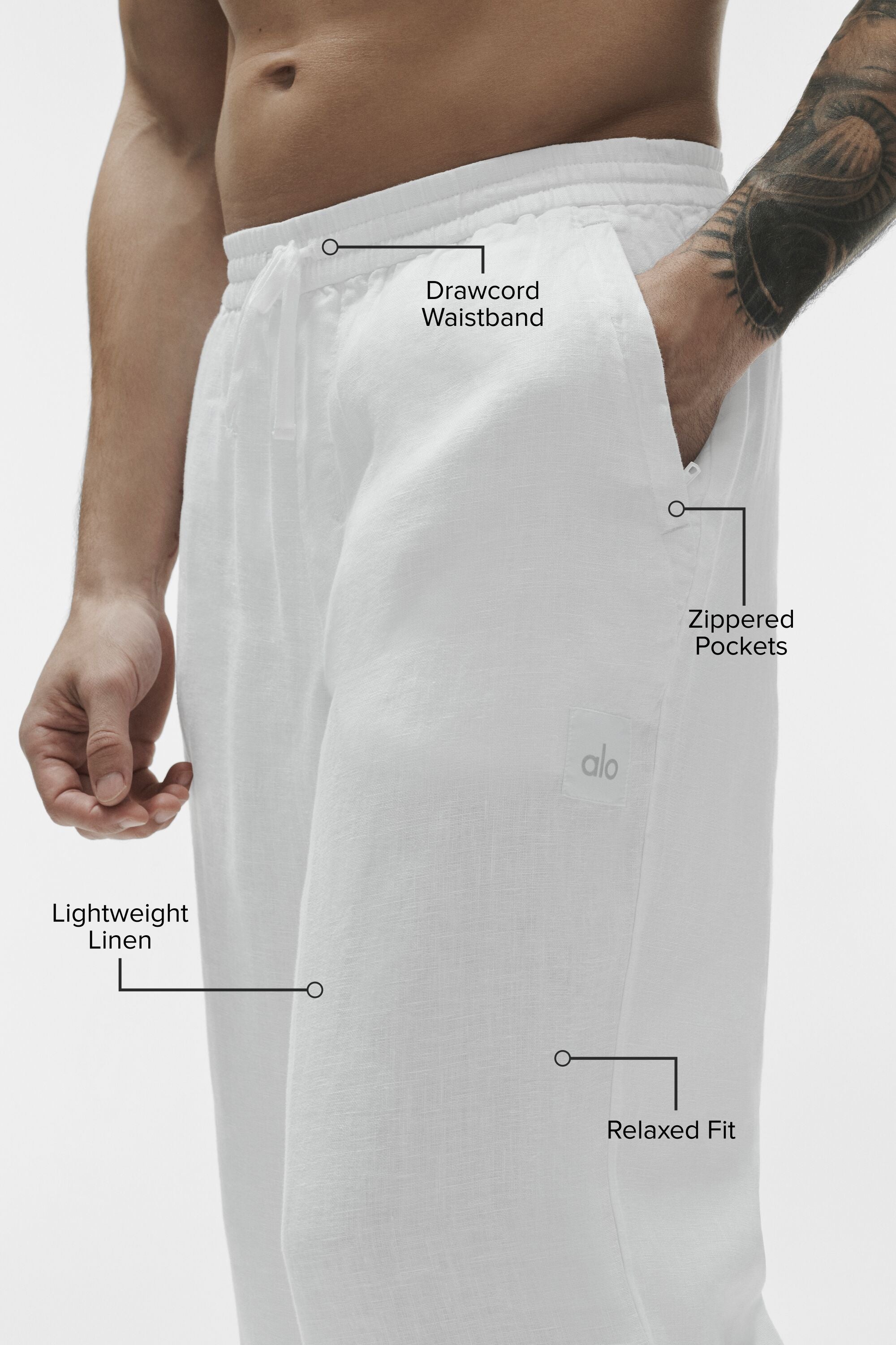 Linen Days Straight Leg Pant - White image 2