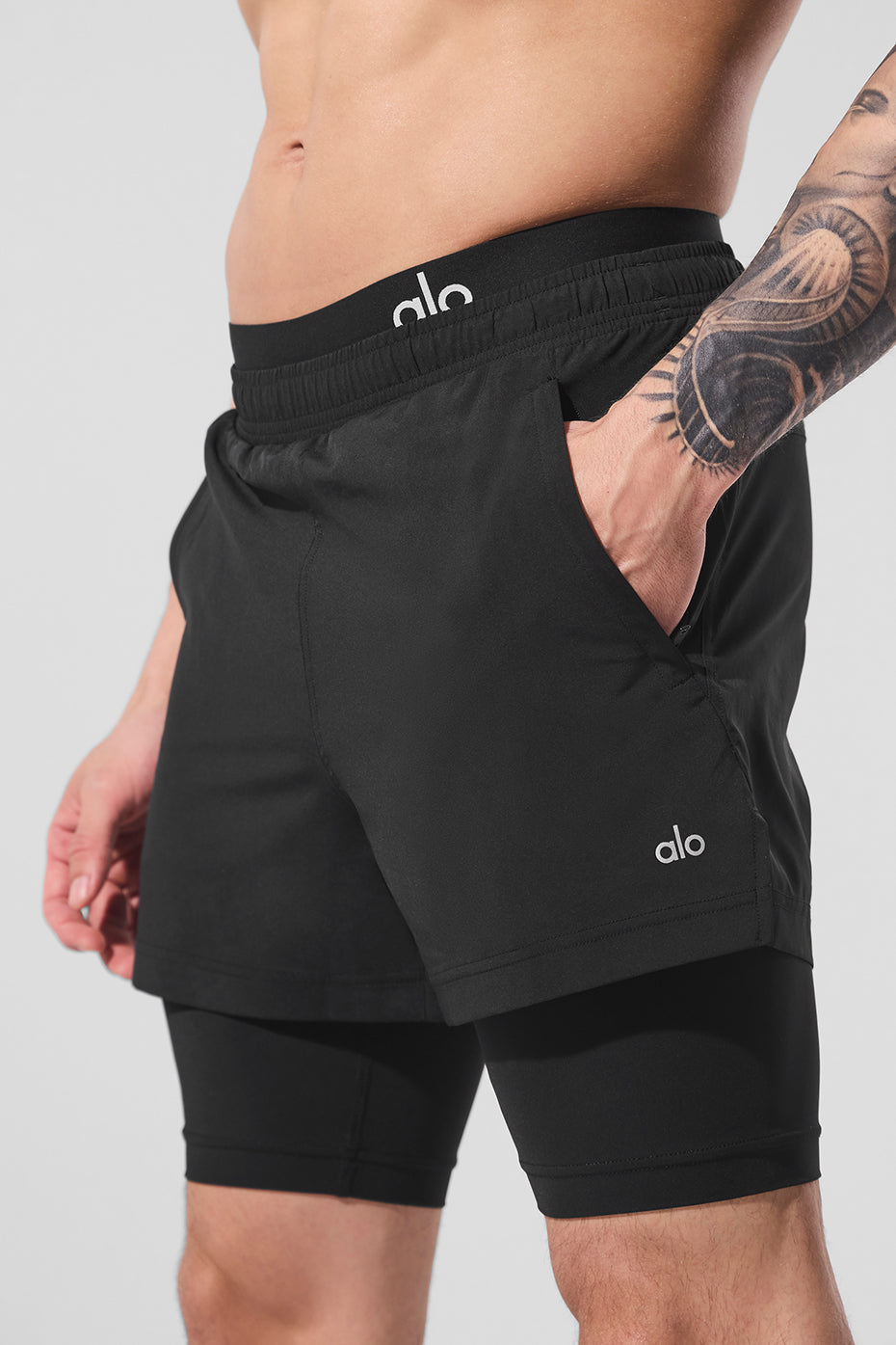 5" Revival 2-In-1 Short - Black/Black image 2