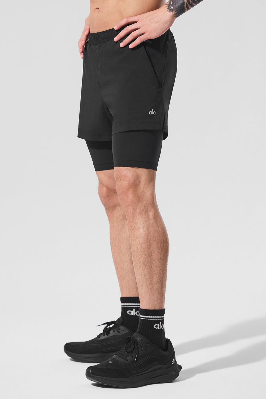 5" Revival 2-In-1 Short - Black/Black image 3