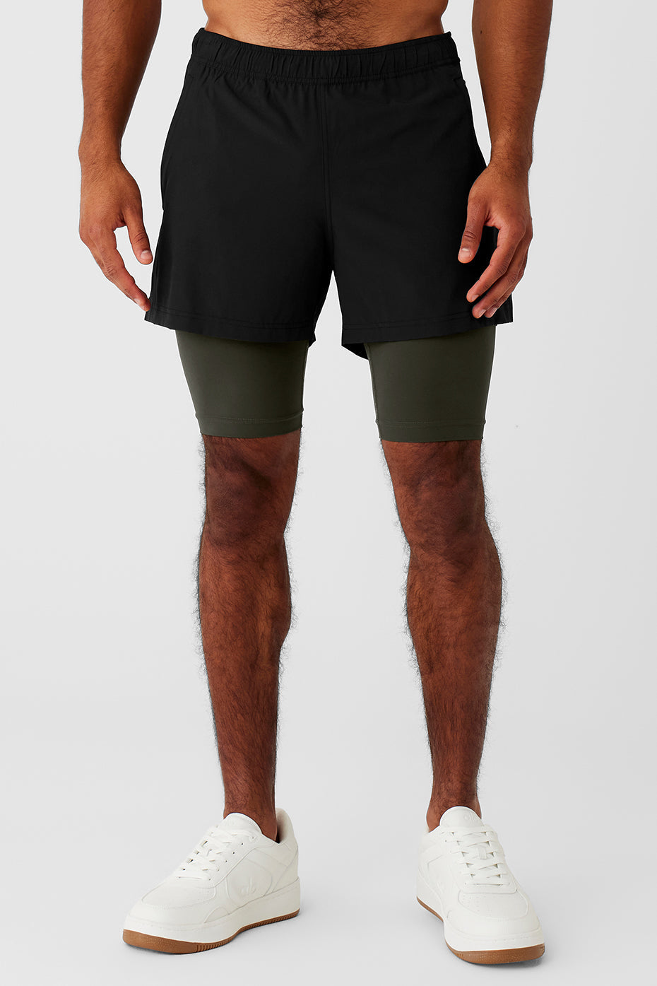 5" Revival 2-in-1 Short - Black/Stealth Green image 1