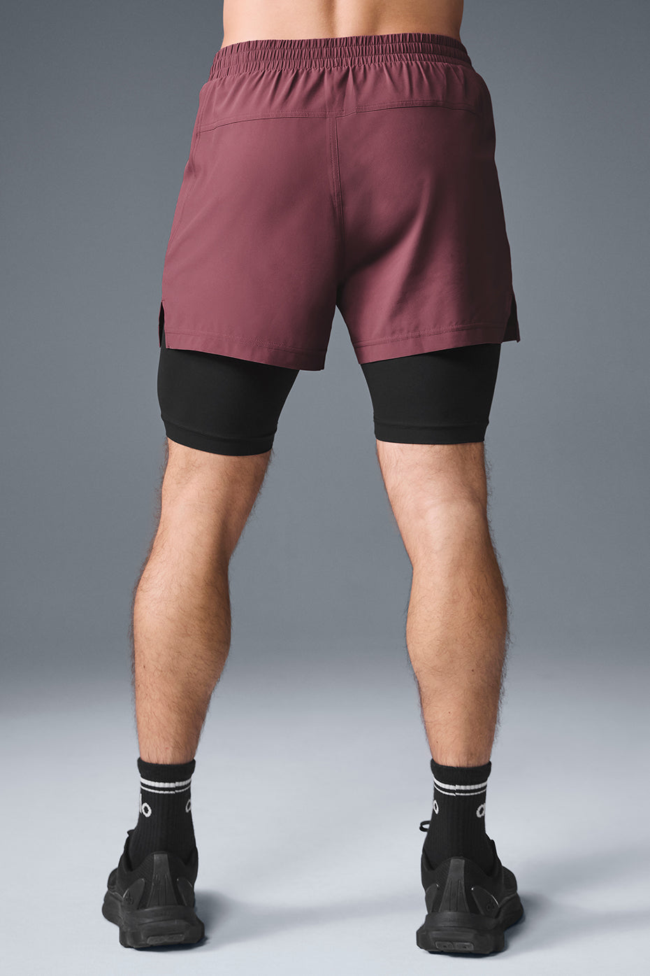 5" Revival 2-in-1 Short - Burgundy Truffle/Black image 2