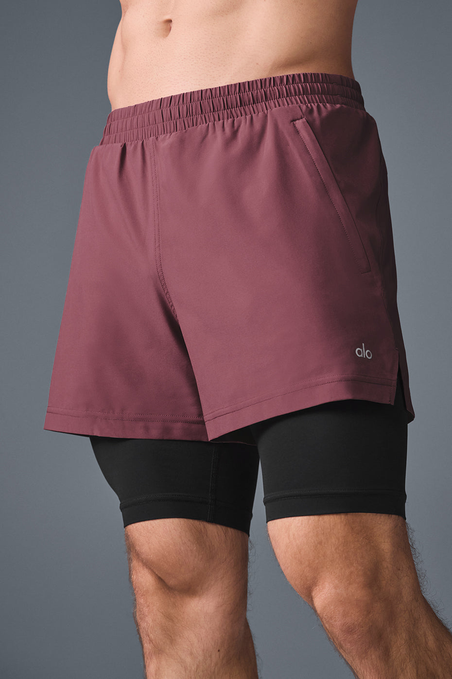5" Revival 2-in-1 Short - Burgundy Truffle/Black image 4