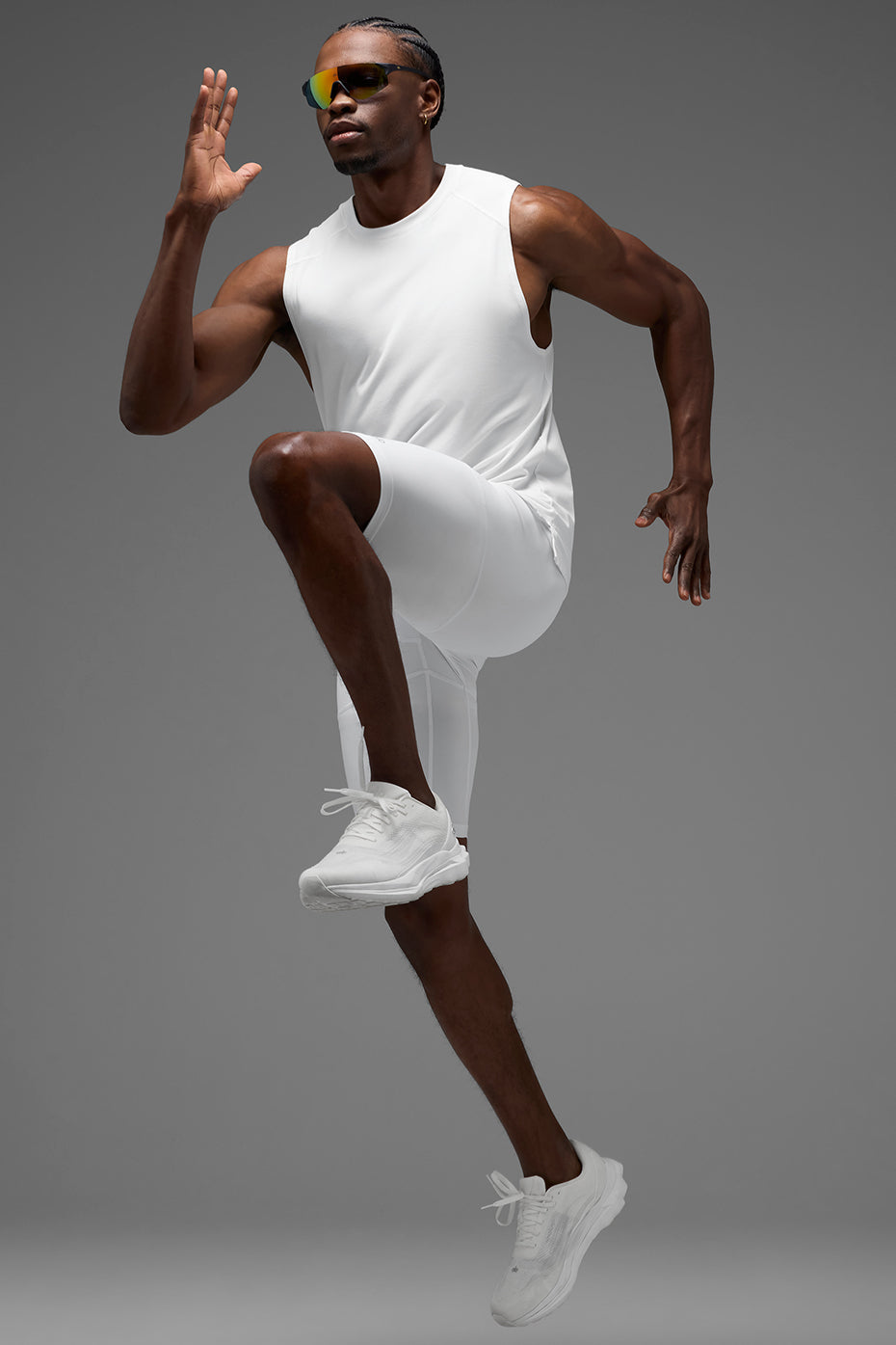 9" Flight Compression Short - White image 5