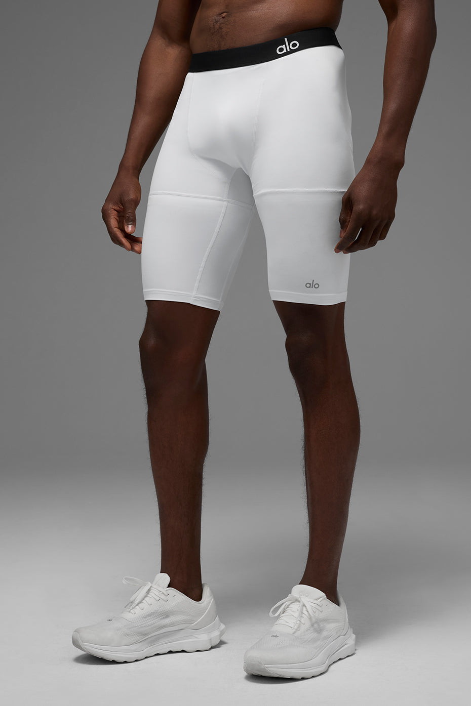 9" Flight Compression Short - White image 1