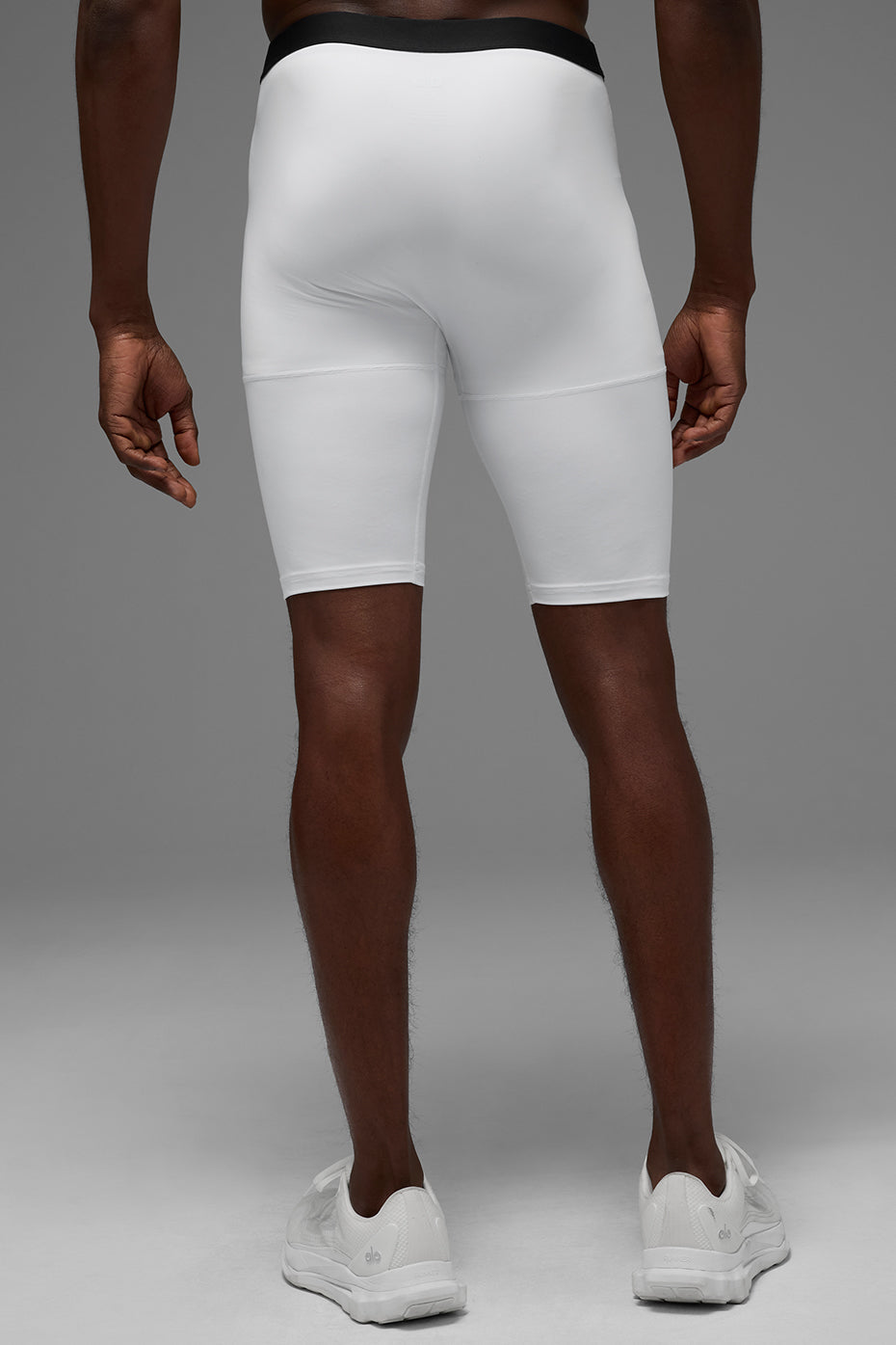 9" Flight Compression Short - White image 3