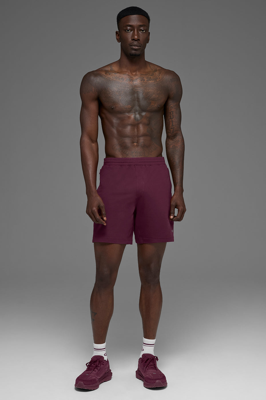 7" Conquer React Performance Short - Burgundy image 5