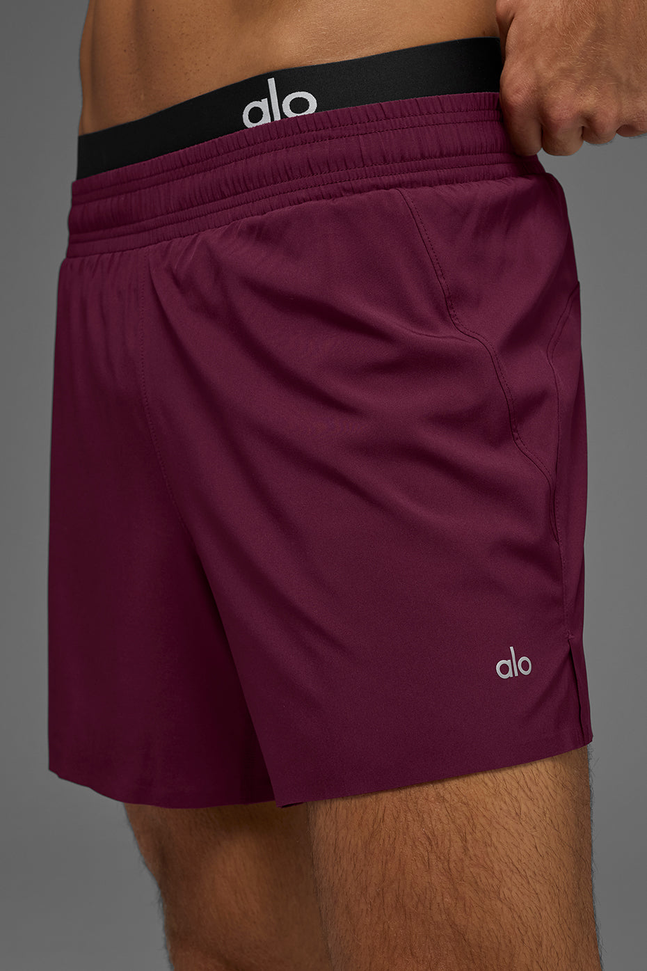 5" Adapt Running Short - Burgundy image 4