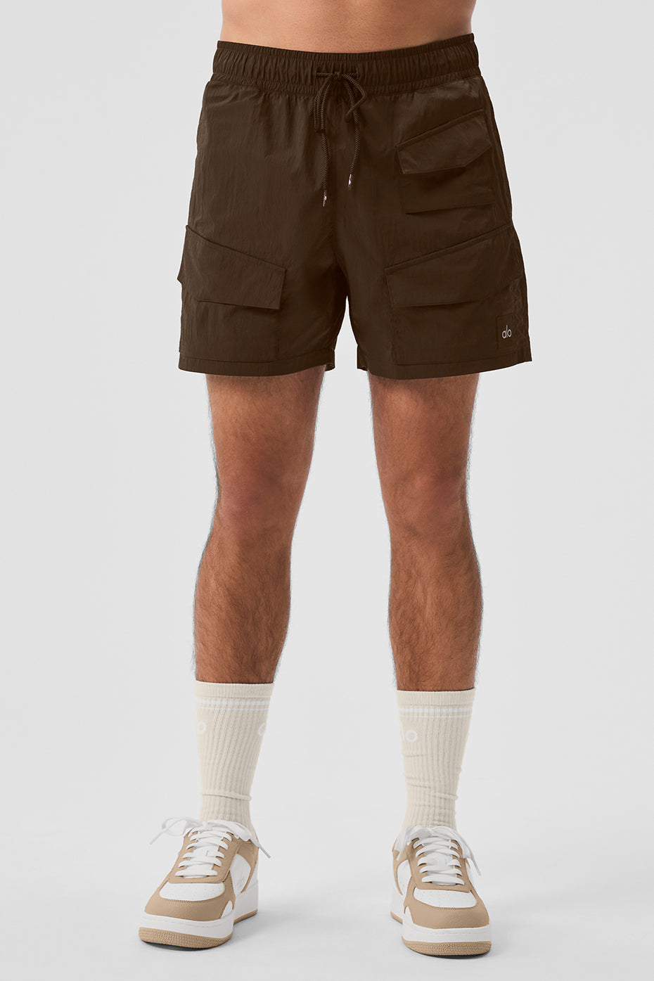 7" Crinkle Nylon Excursion Cargo Short - Espresso image 1
