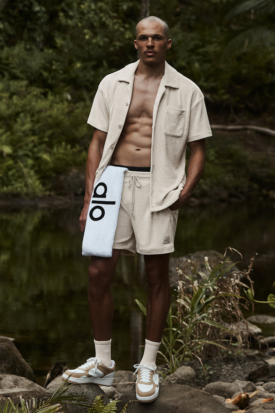 7" Coastal Terry Short - Bone image 6