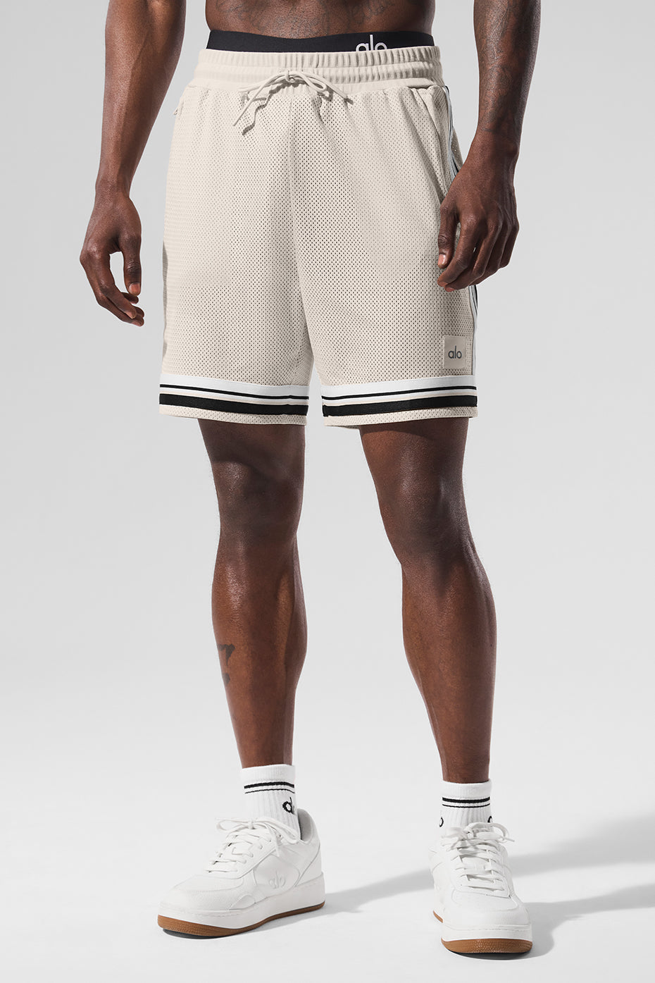 7" Key Mesh Basketball Short - Bone image 1