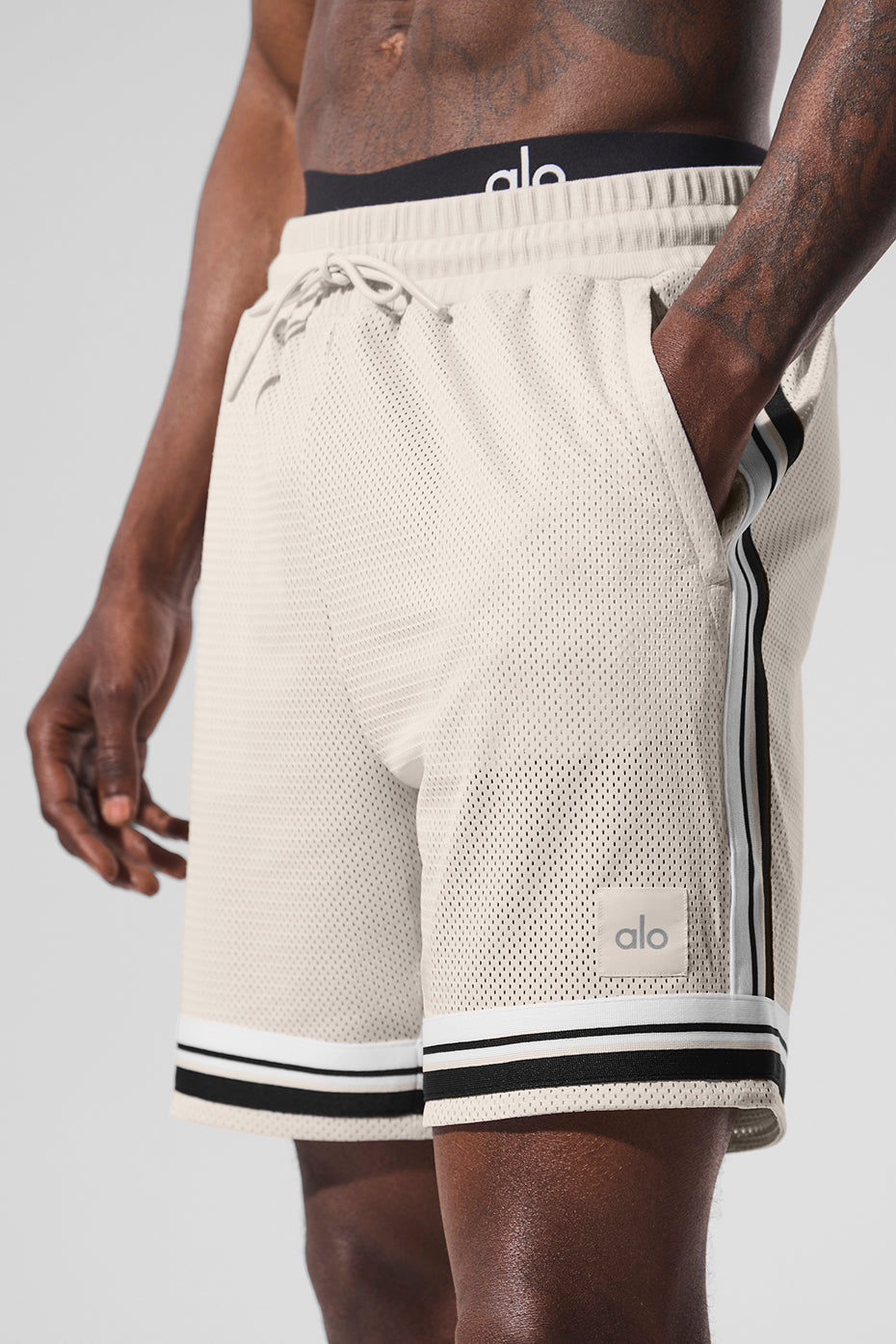 7" Key Mesh Basketball Short - Bone image 2