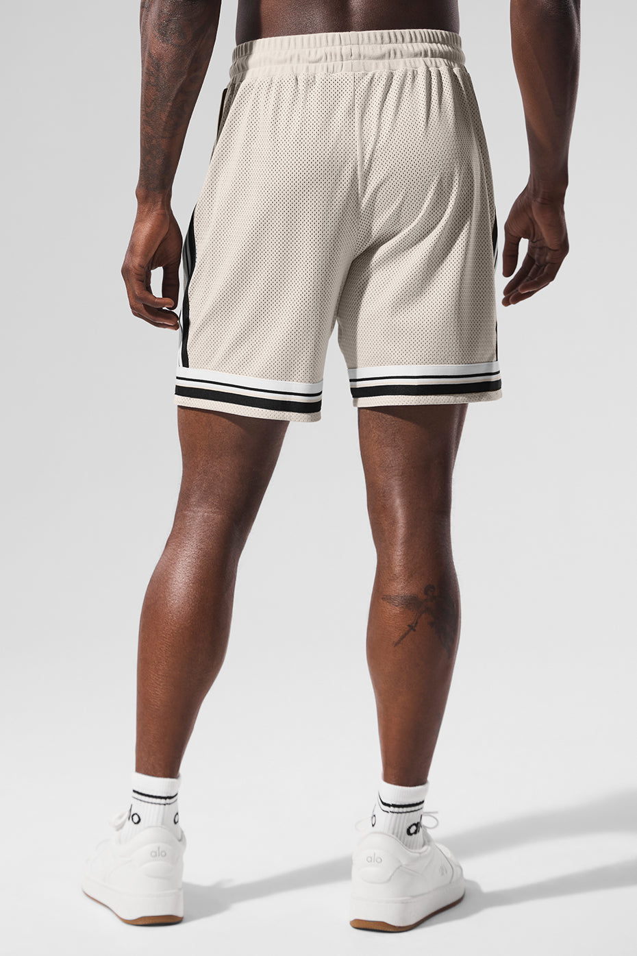 7" Key Mesh Basketball Short - Bone image 3