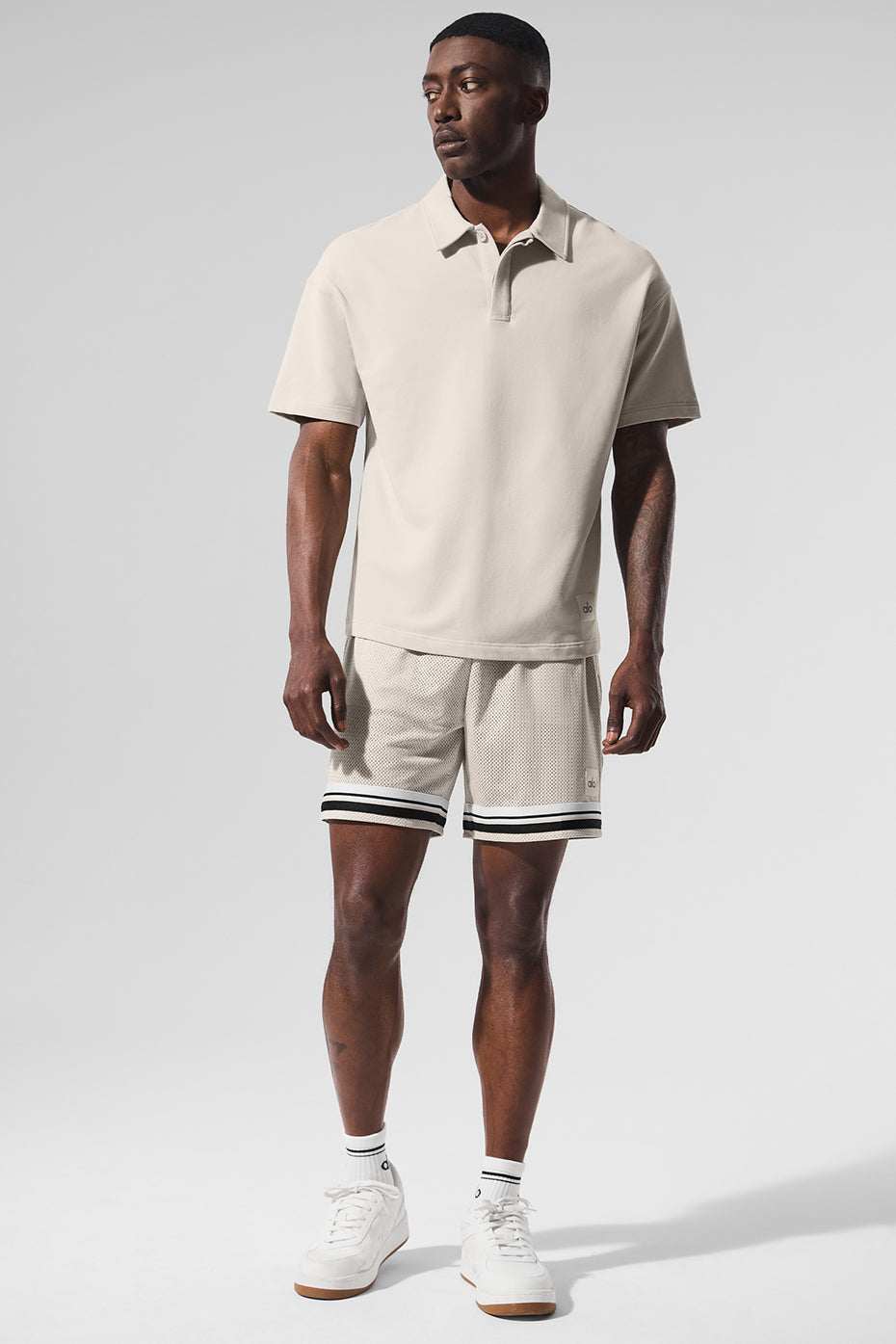 7" Key Mesh Basketball Short - Bone image 4