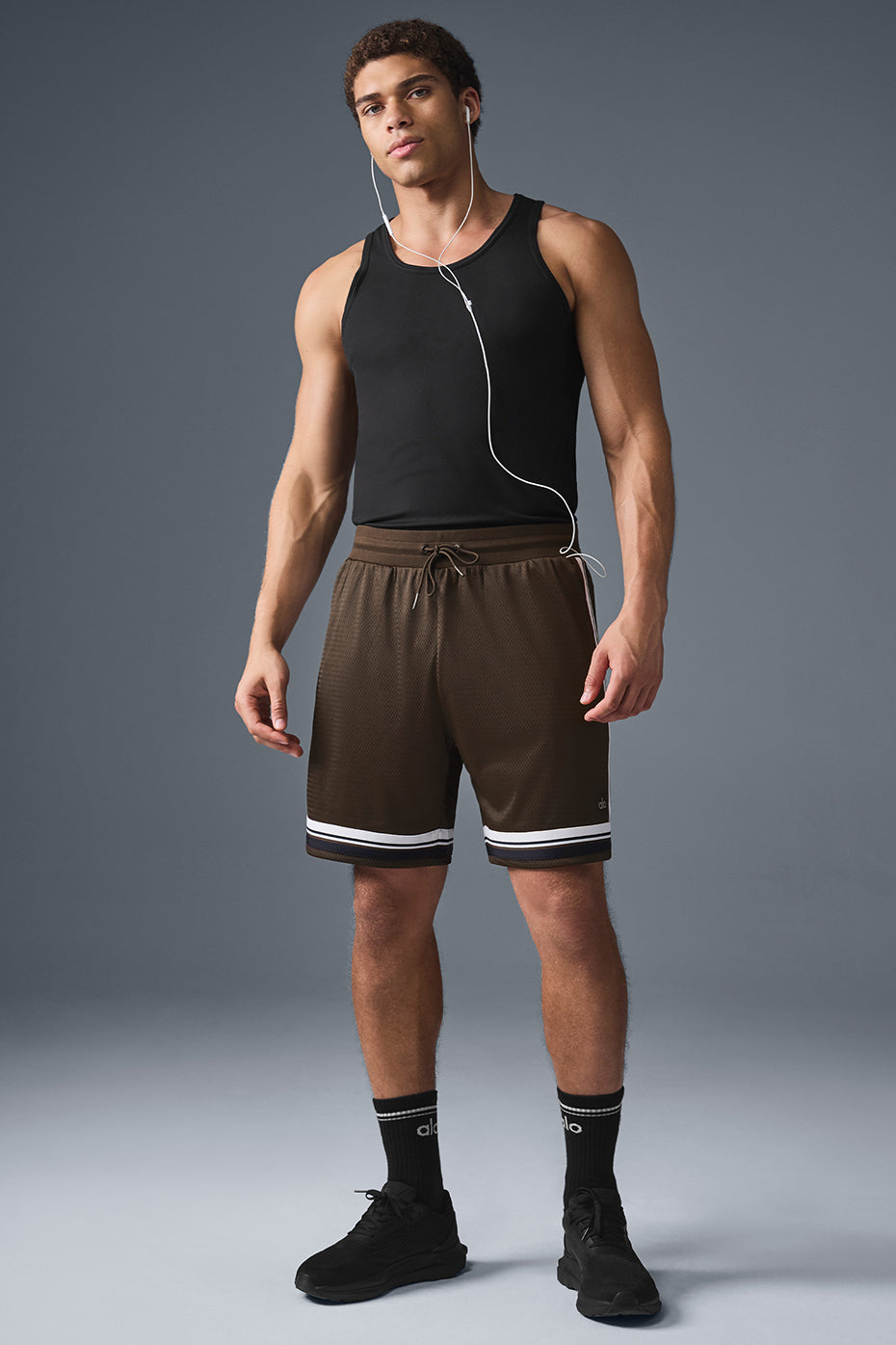 7" Key Mesh Basketball Short - Espresso image 5