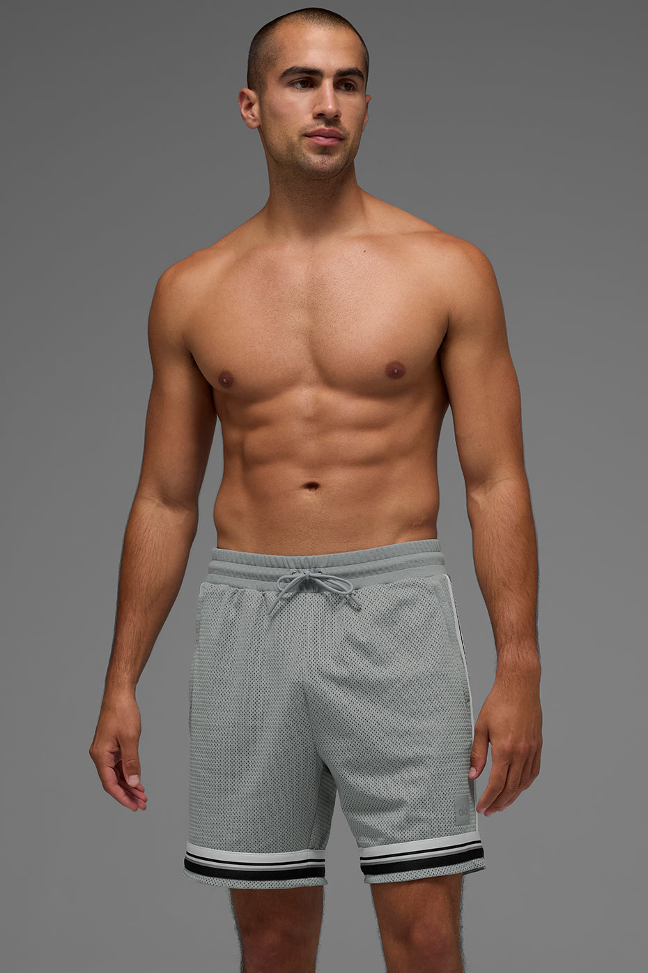 7" Key Mesh Basketball Short - Lunar Grey image 1