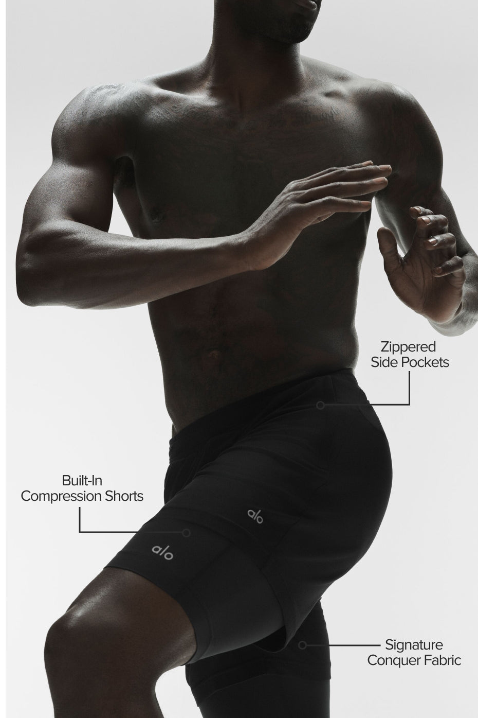 Conquer React 2-In-1 Performance Short - Black/Black image 2