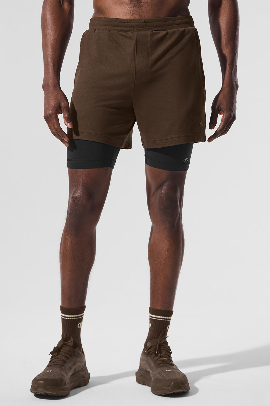 Conquer React 2-In-1 Performance Short - Espresso/Black image 3