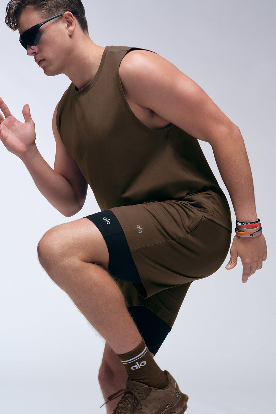 Conquer React 2-In-1 Performance Short - Espresso/Black image 1