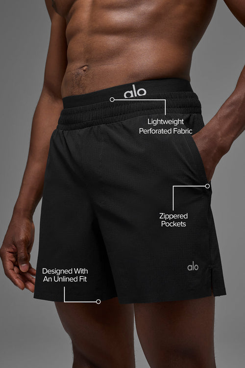 5" Traction Running Short - Black image 2