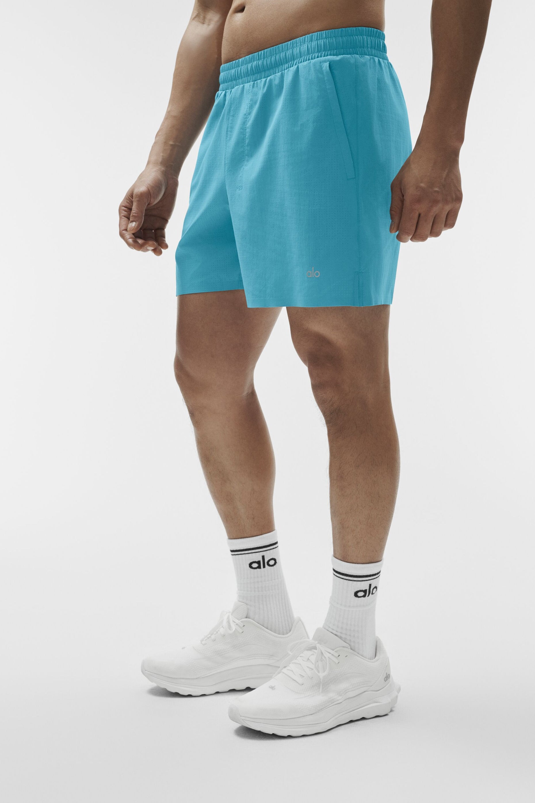 5" Traction Running Short - Blue Breeze image 3