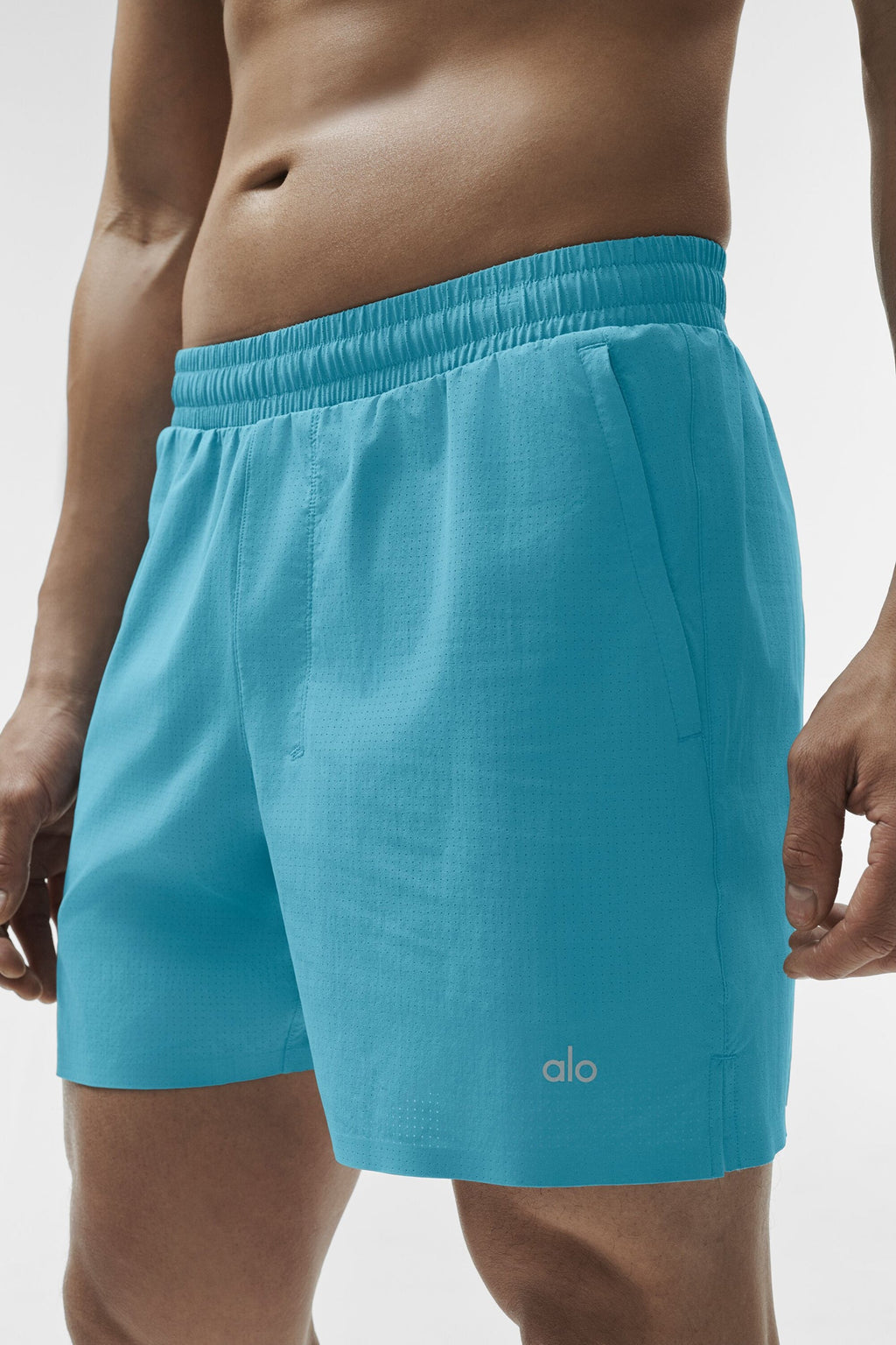 5" Traction Running Short - Blue Breeze image 2