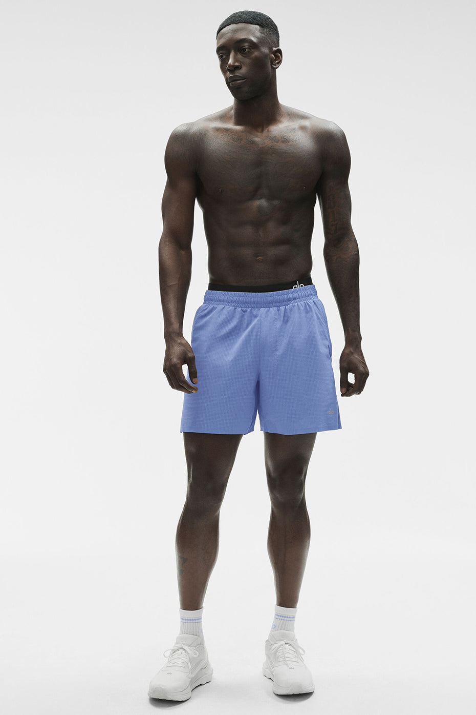 5" Traction Running Short - Provence Blue image 5