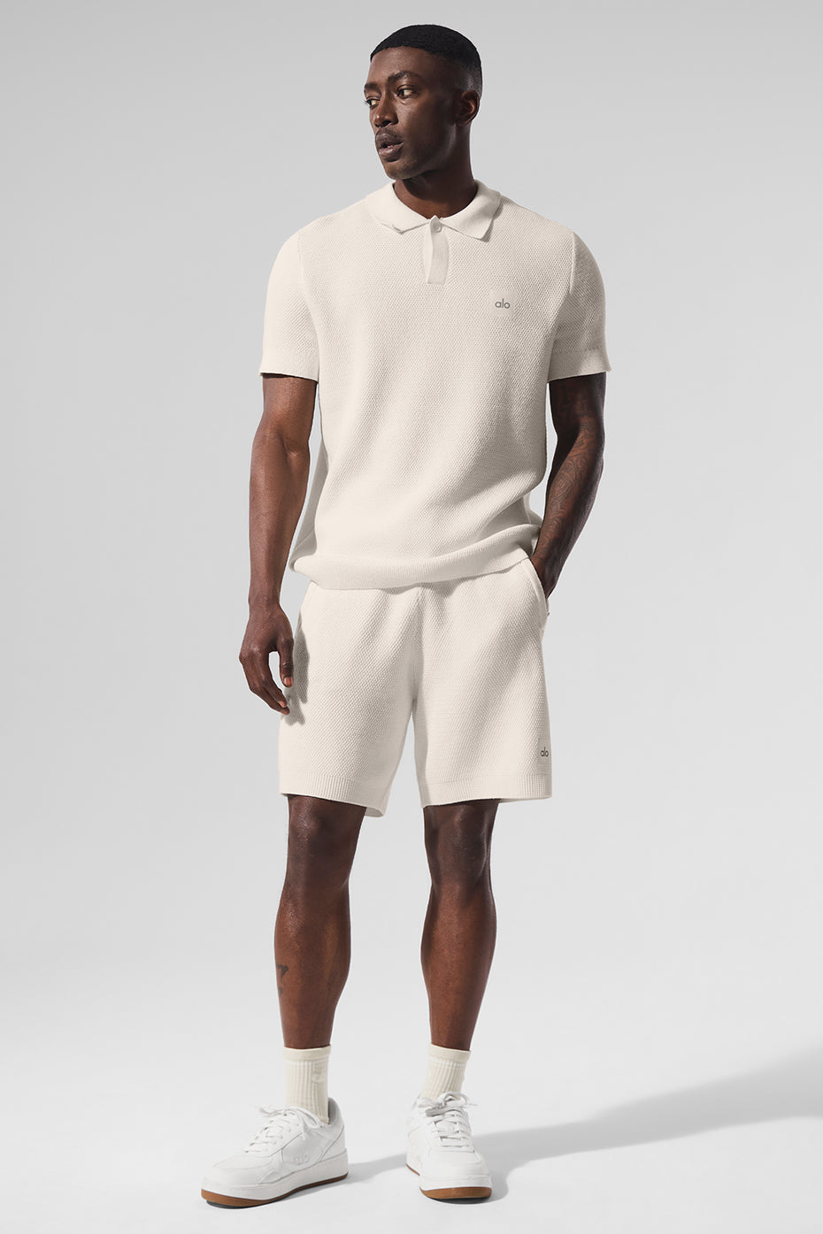 7" Sports Club Sweater Knit Short - Ivory image 3
