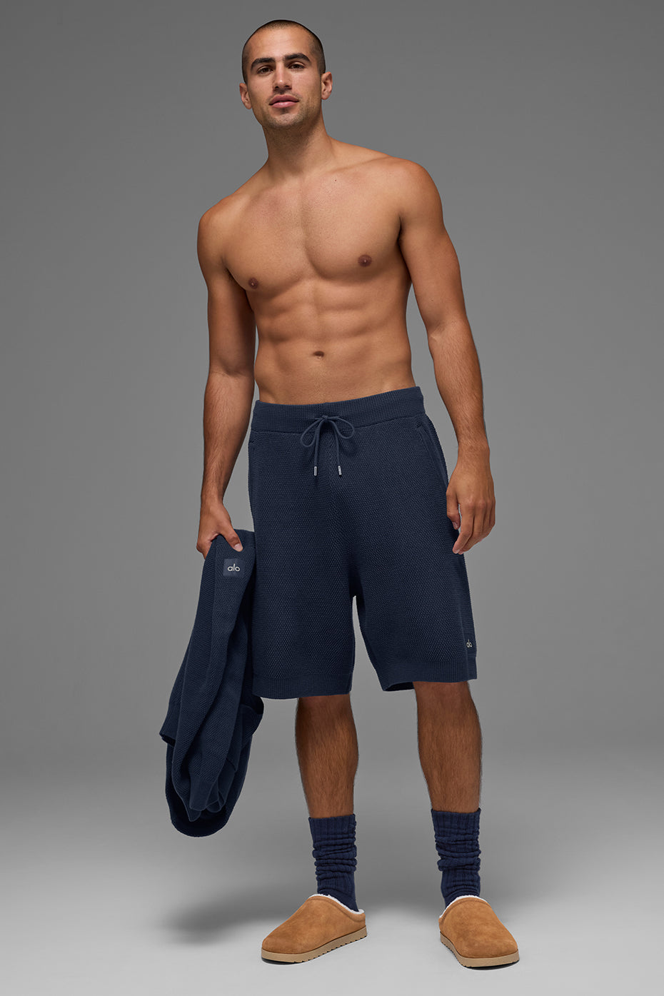 7" Sports Club Sweater Knit Short - Navy image 4