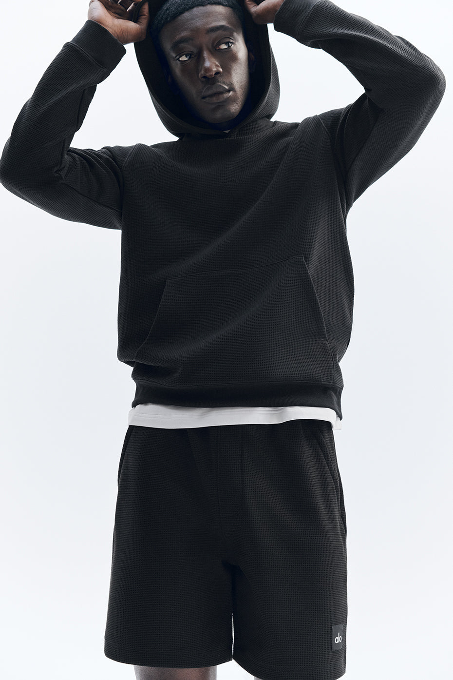 7" Waffle Lounge Short - Black image 1