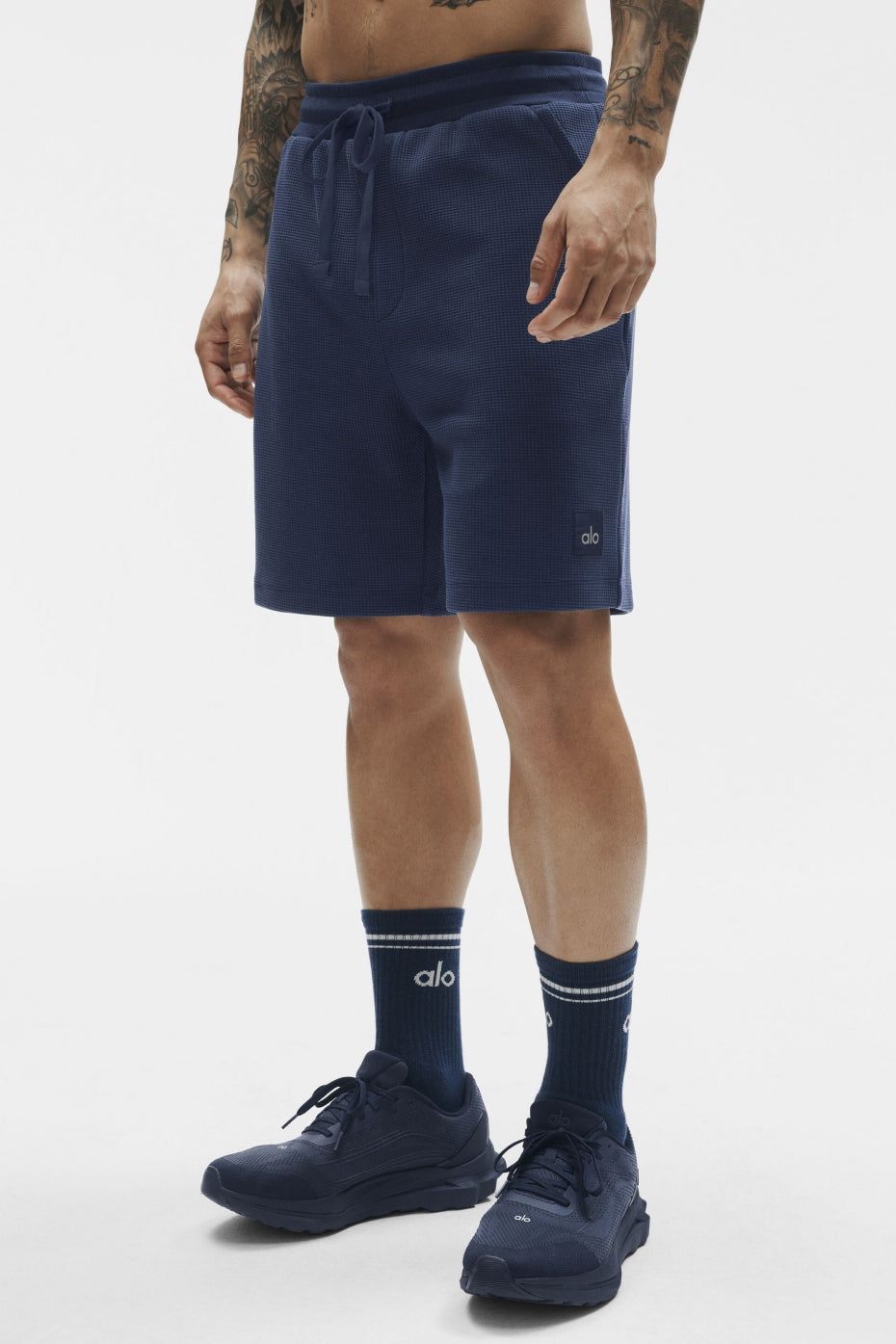 7" Waffle Lounge Short - Navy image 3