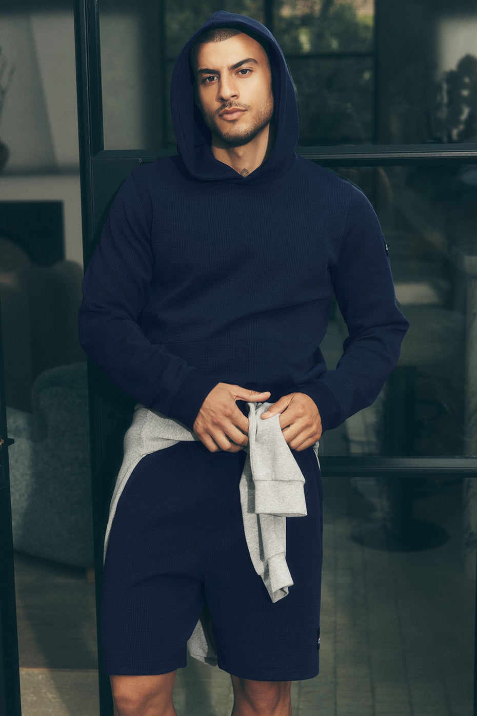 7" Waffle Lounge Short - Navy image 1