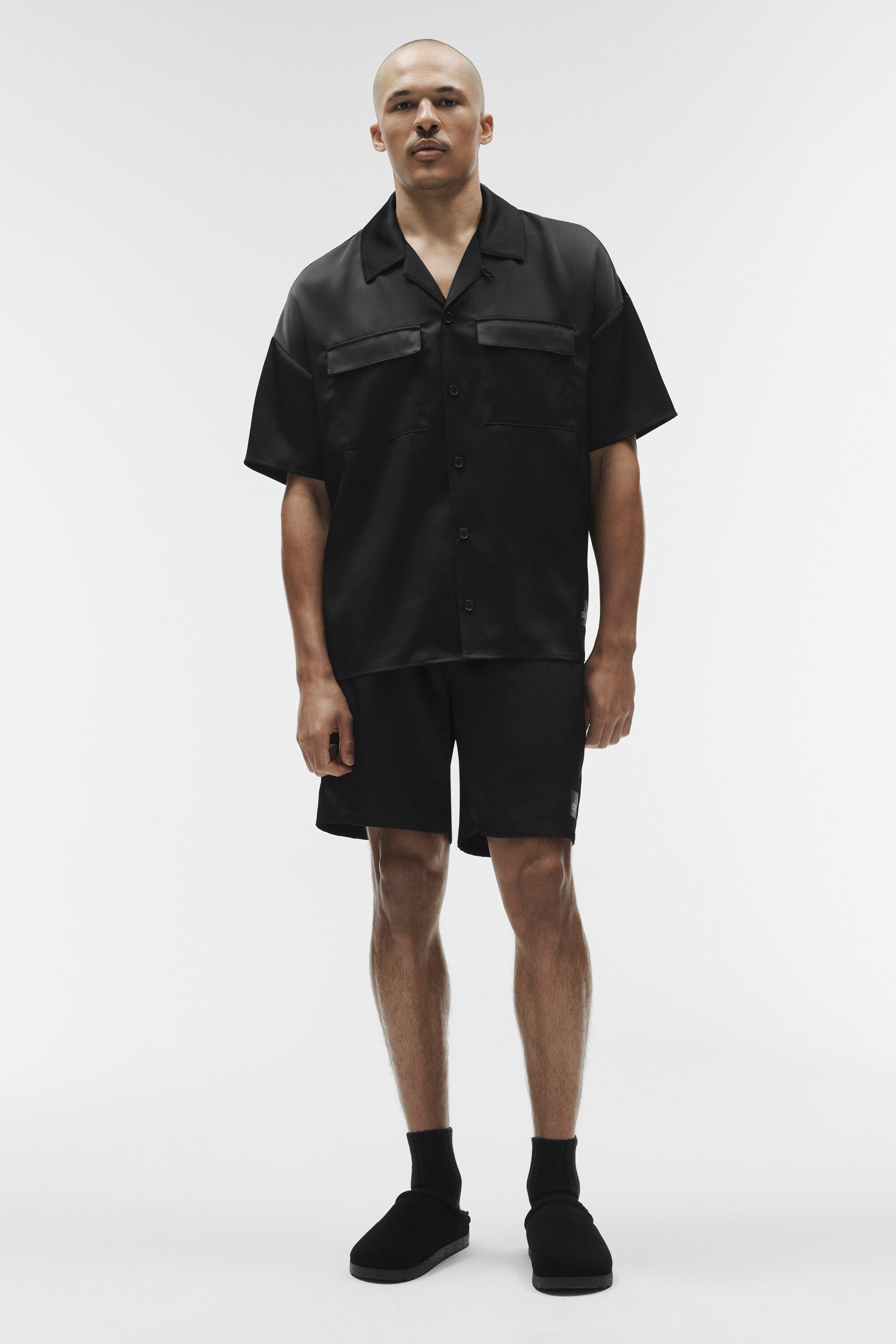 7" Satin Horizon Short - Black image 5