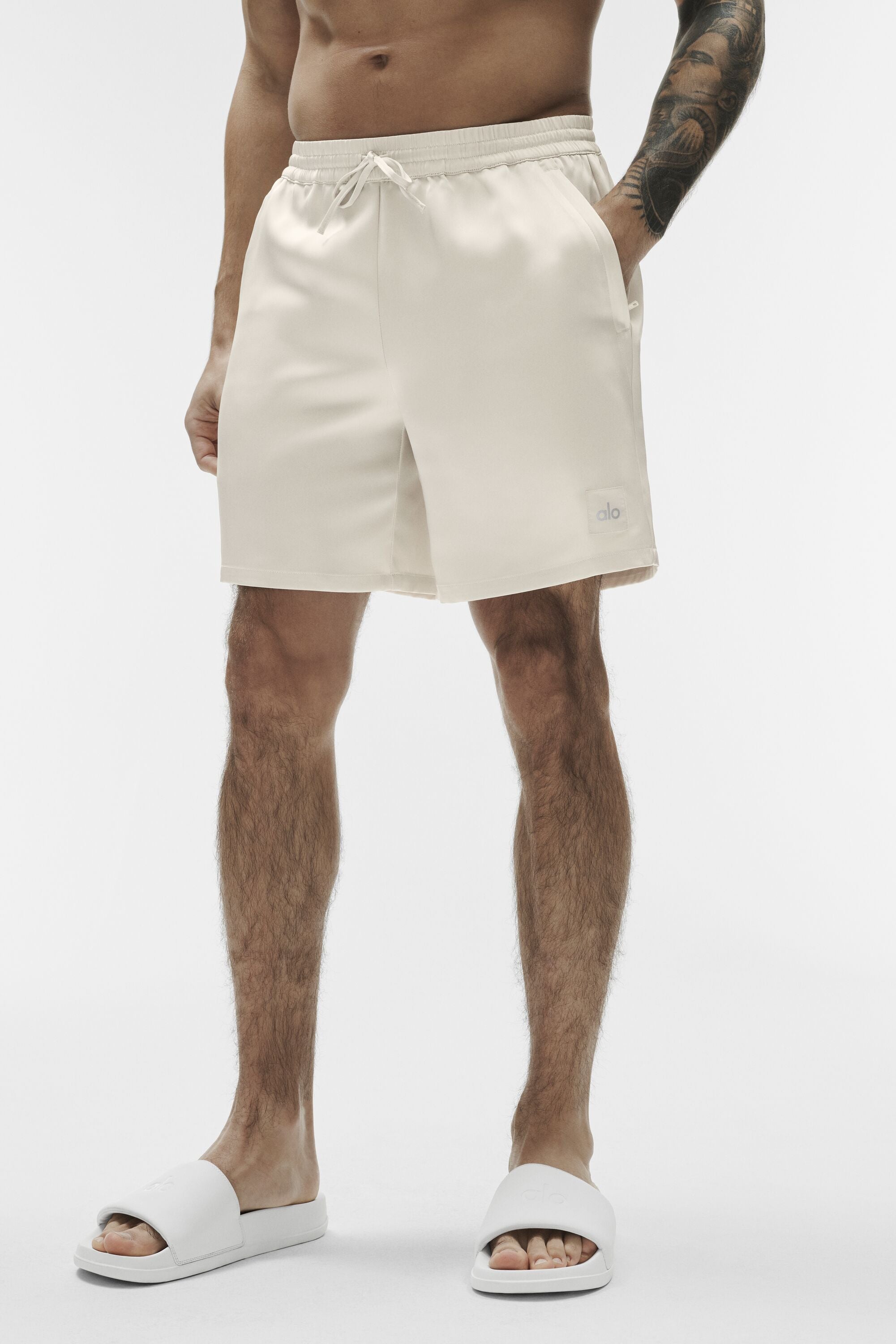 7" Satin Horizon Short - Bone image 1