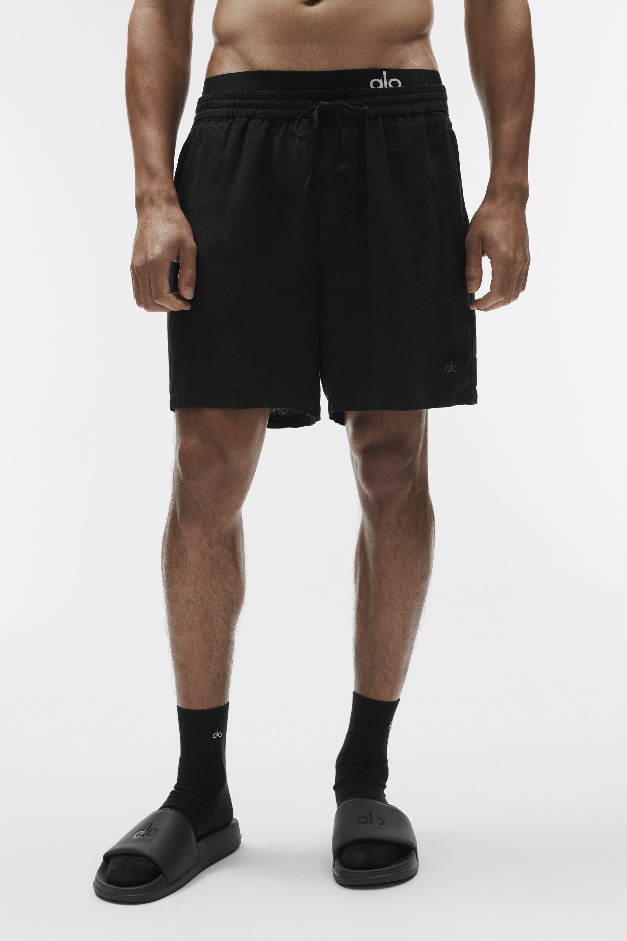 7" Linen Days Short - Black image 1