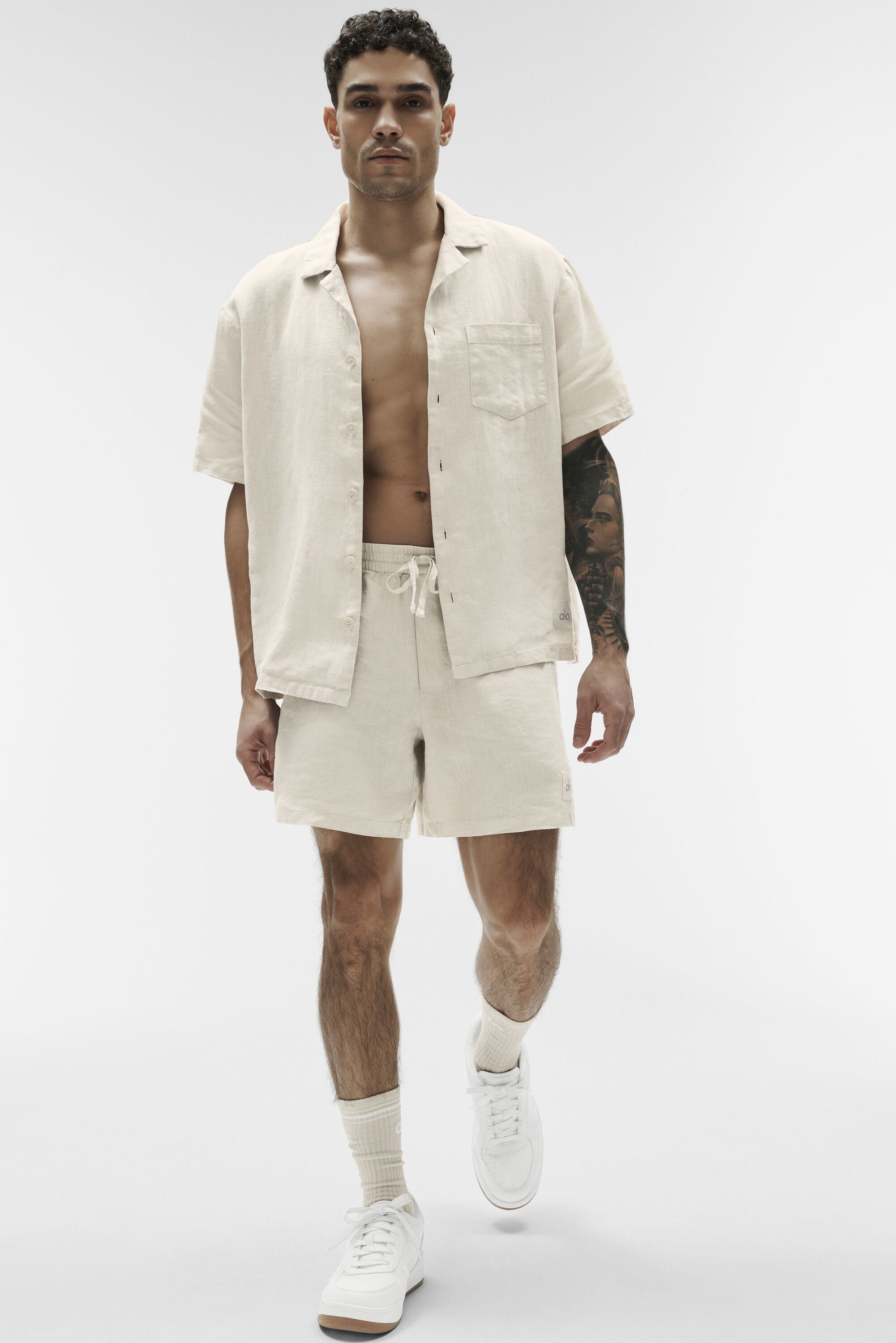 7" Linen Days Short - Bone image 4