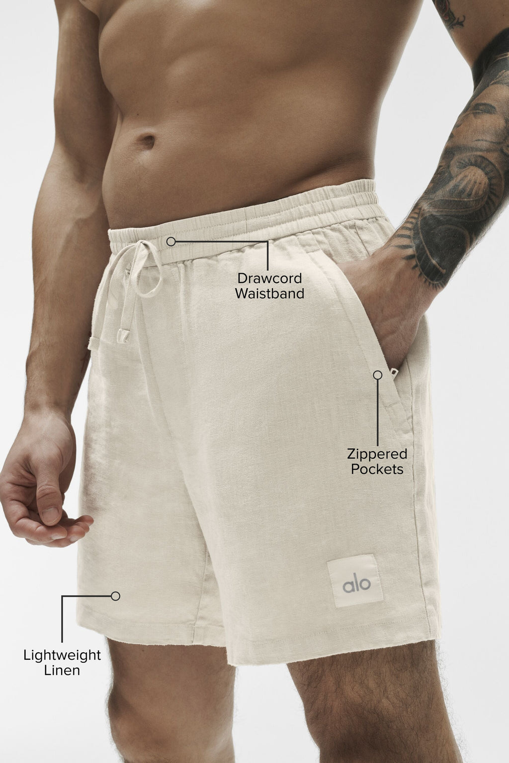 7" Linen Days Short - Bone image 2