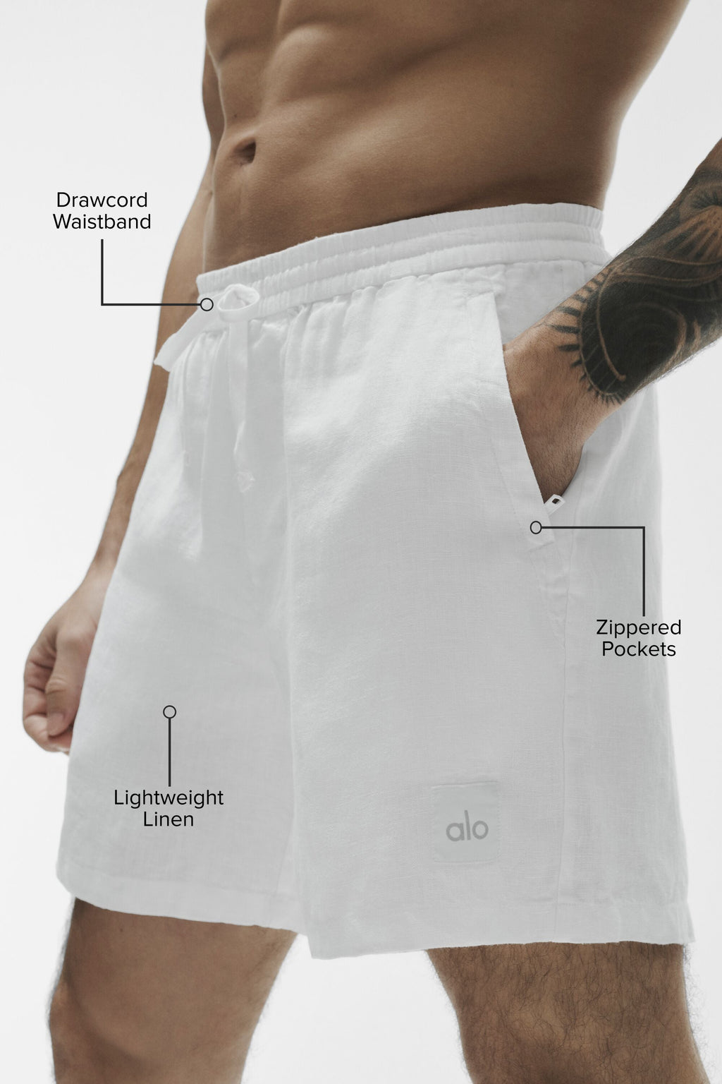 7" Linen Days Short - White image 2