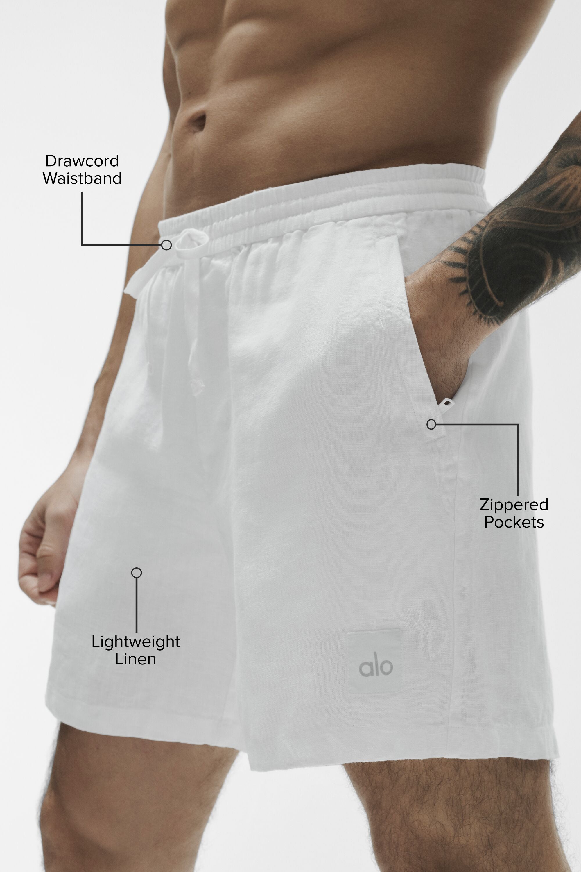 7" Linen Days Short - White image 2