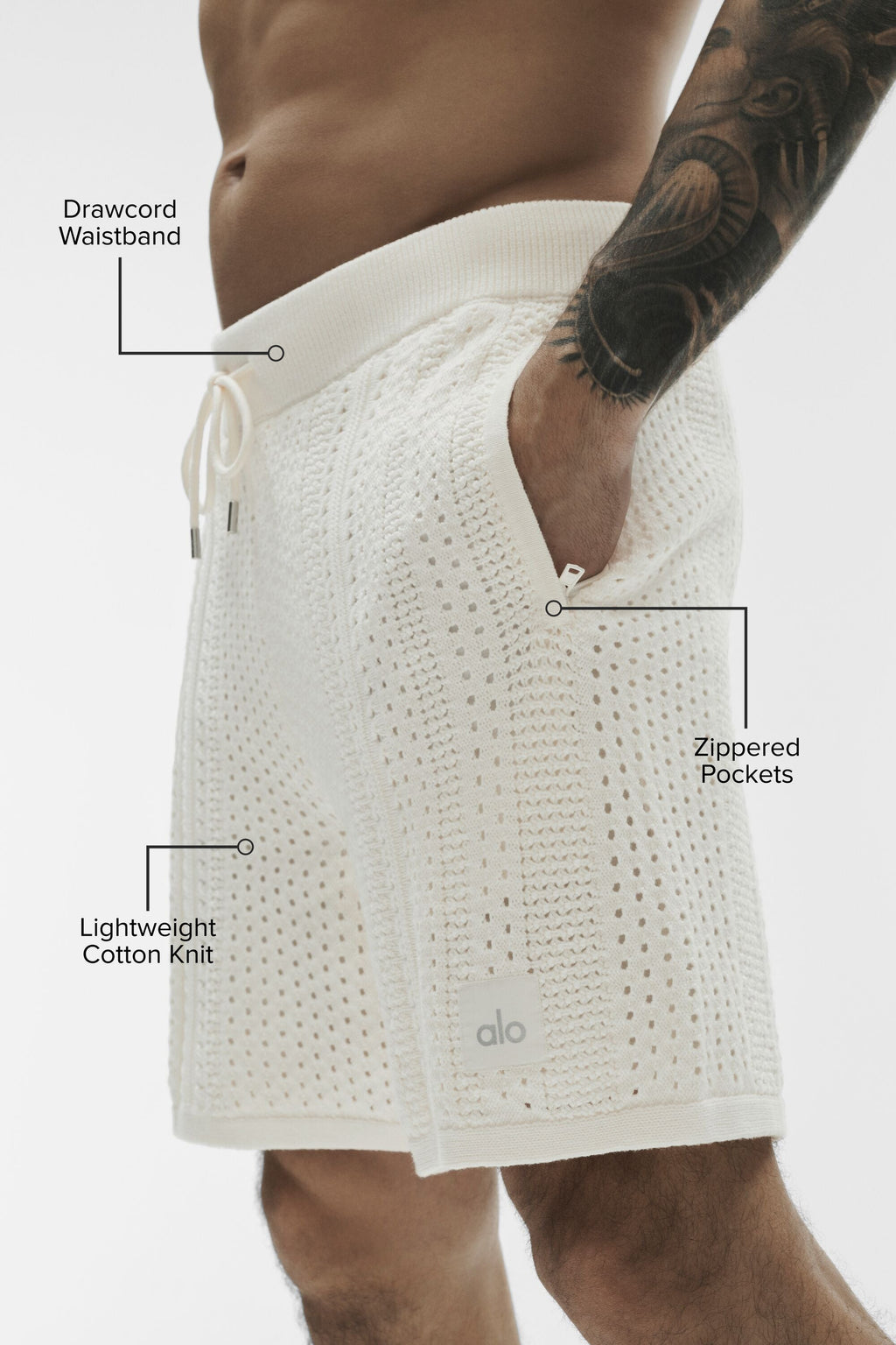 7" Coastline Knit Short - Ivory image 2